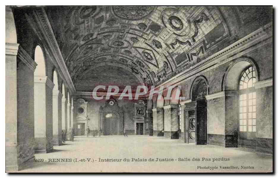 CPA Rennes Interieur Du Palais De Justice Salle Des Pas Perdus