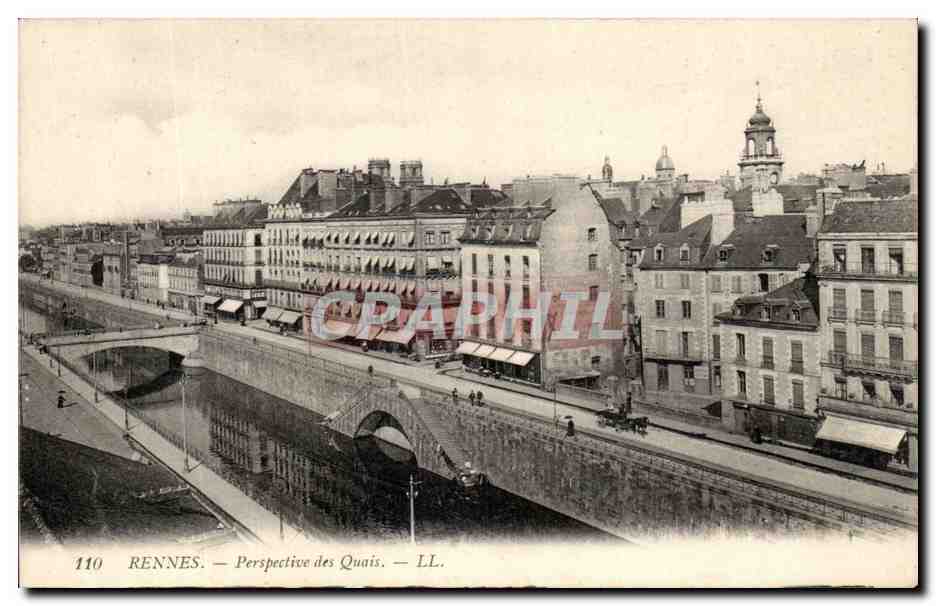 CPA Rennes Perspective Des Quais