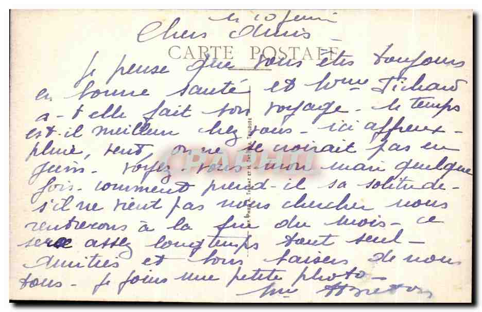 CPA Plouguerneau La Chapelle Du Traon — Rückseite