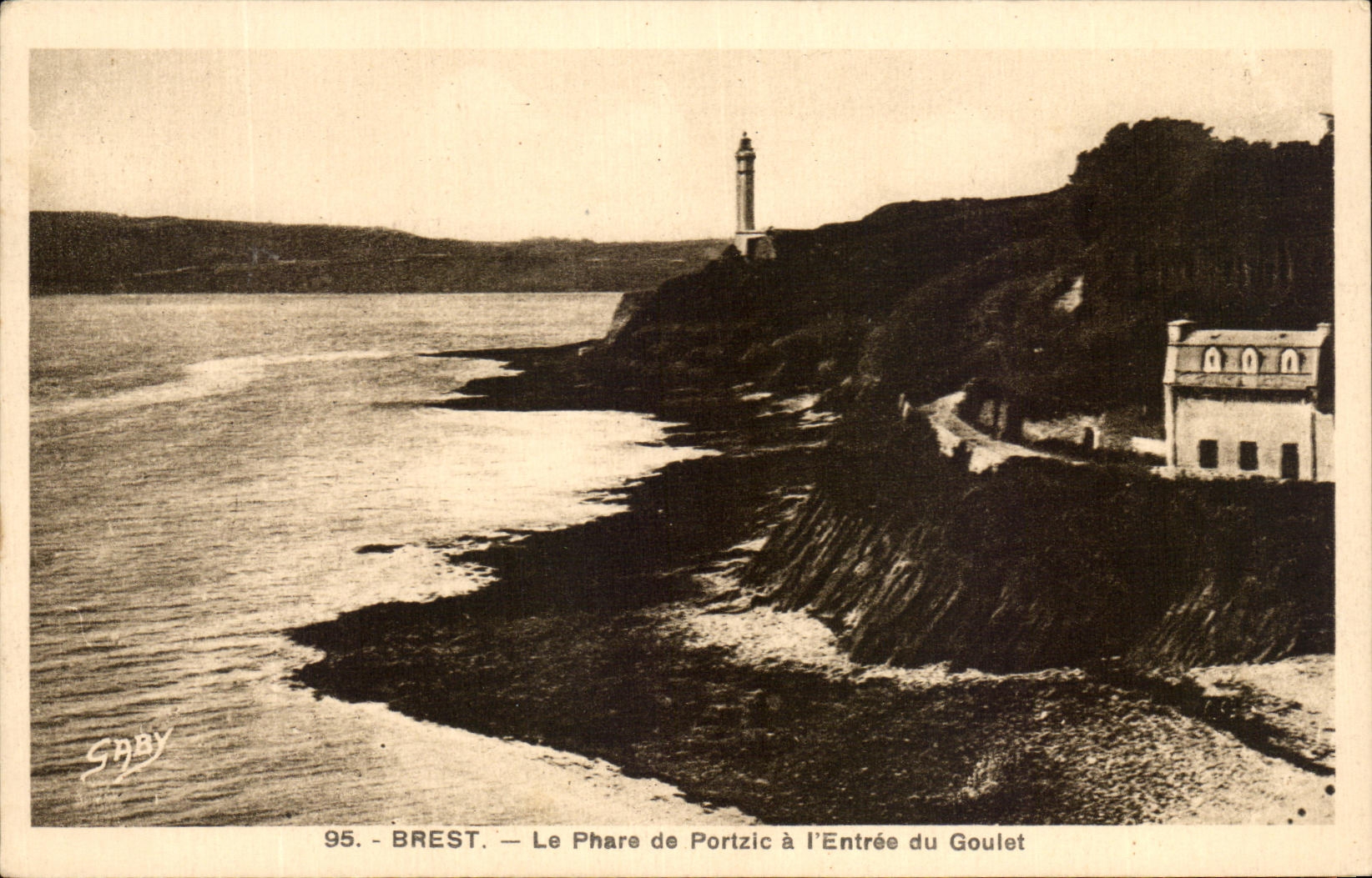 CPA Brest Le Phare de Portzic a I'Entree du Goulet
