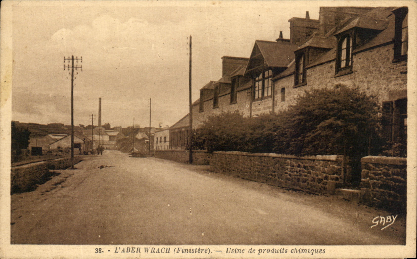 CPA L'Aber Wrach Usine de Produits chimiques