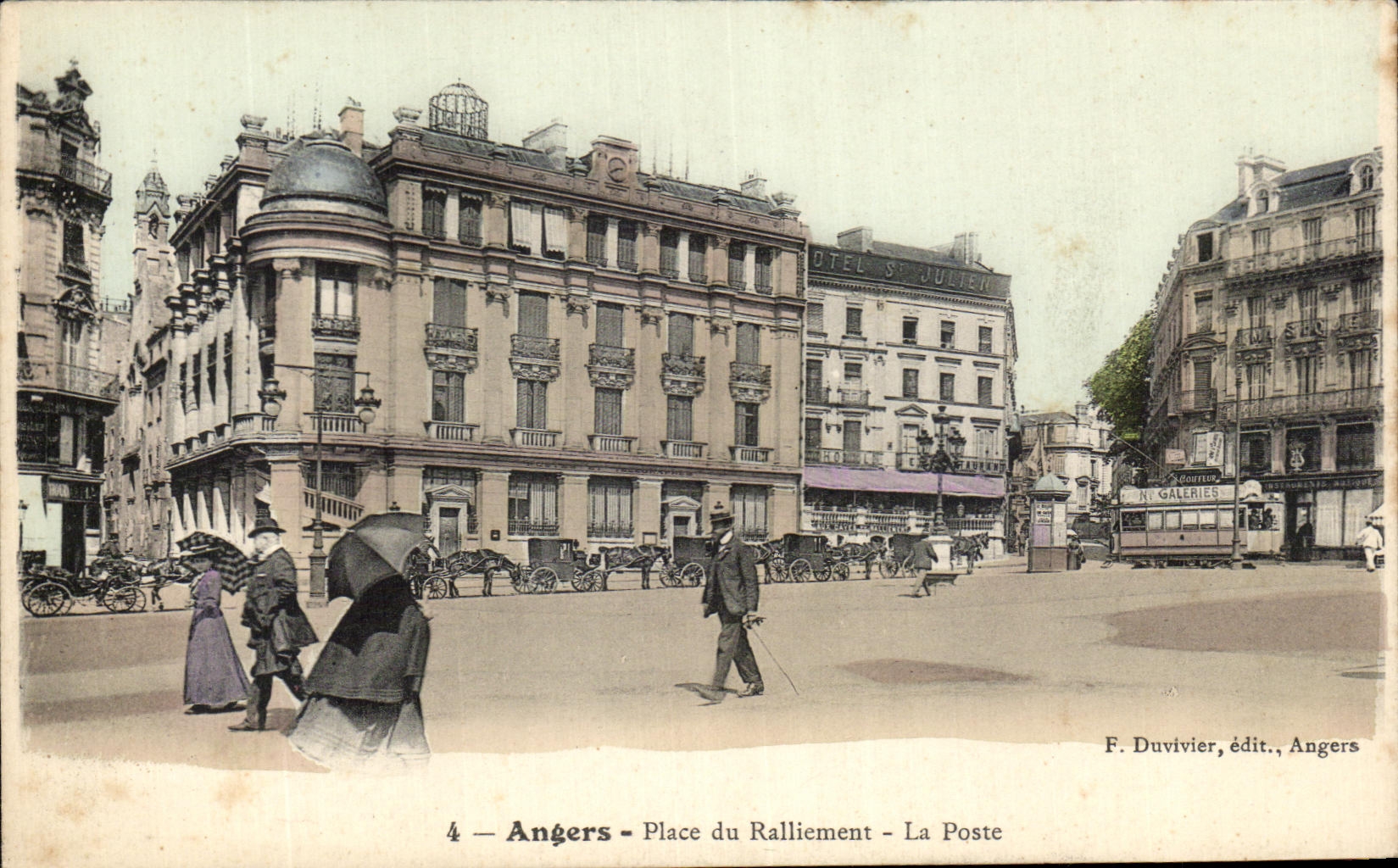 CPA Angers Place du Ralliement La Poste