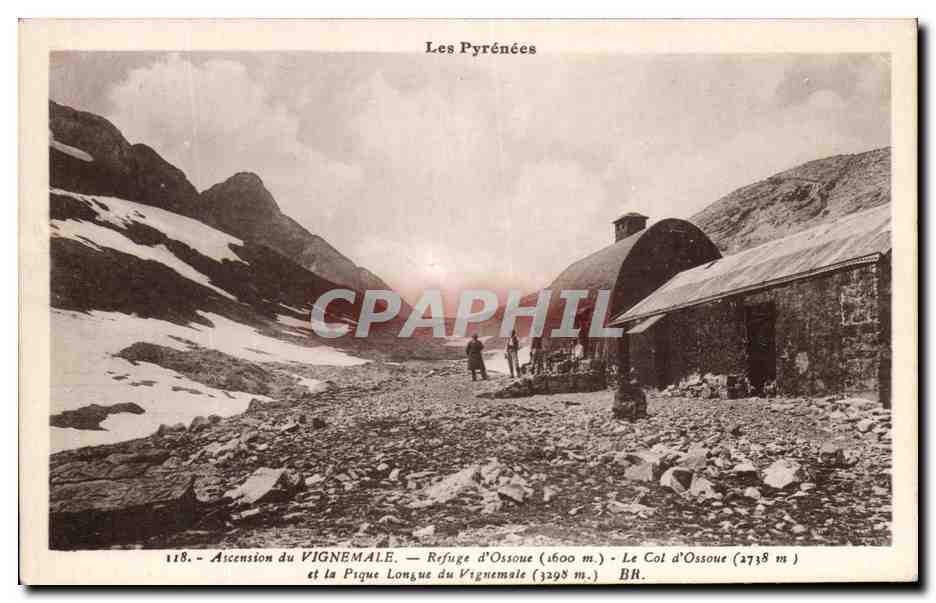Ascension du VIGNEMALE — Refuge d'Ossoue (1600 m.) et la Pique Longue du Vignemale (3298 m.) — BR.