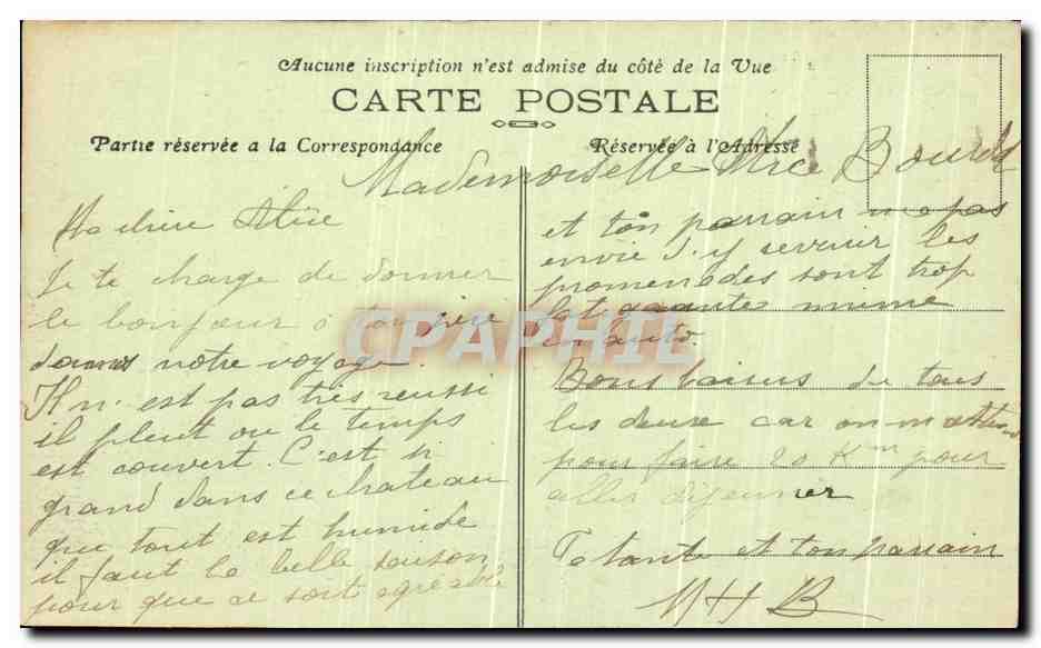 CPA Le Morvan Illustre Chastellux Vue Prise des Remparts du Chateau — Rückseite