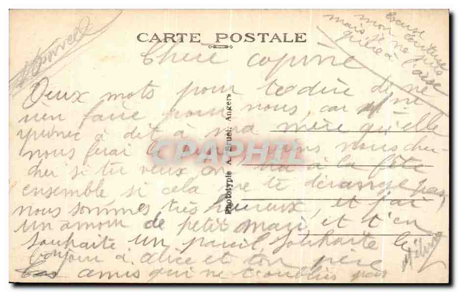 Perros-Guirec (C. du N.) — Vue générale de la jolie Plage de Trestignel — A. B. — n° 109 — Verso