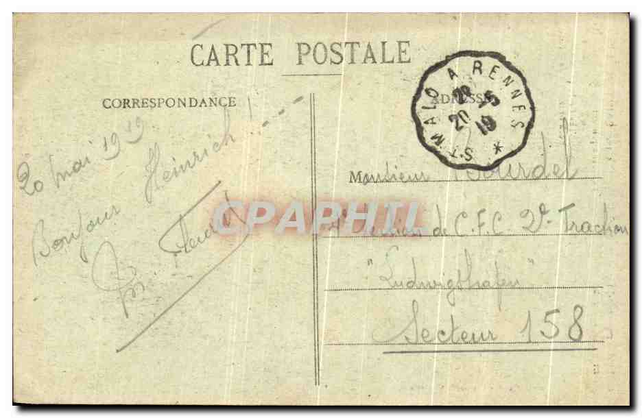 Saint-Malo — La Roche pendante au Fort National — Édition Guérin, Saint-Malo (L.-et-V.) — Reverso