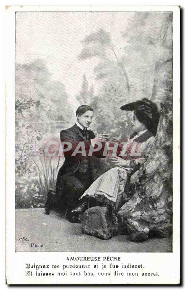 Amoureuse Pêche — scène amoureuse — J.C. Paris, n° non visible