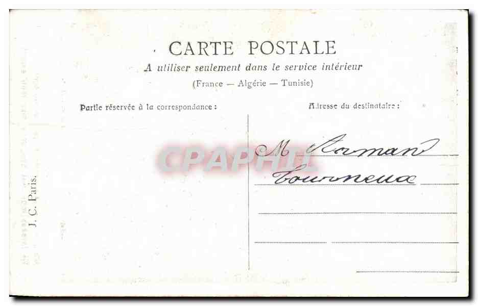 Amoureuse Pêche — scène amoureuse — J.C. Paris, n° non visible — Rückseite