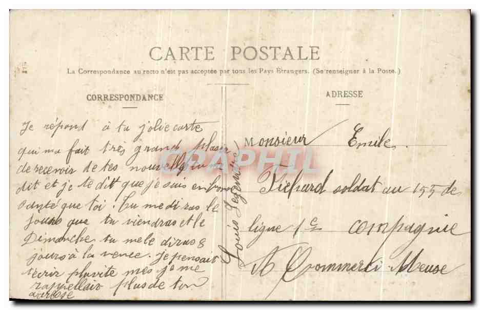 CPA Nancy La Pepiniere Cree Par Stanislas Sur l'emplacement Des Fosses Et Des fortifications de la ville vieille — Verso