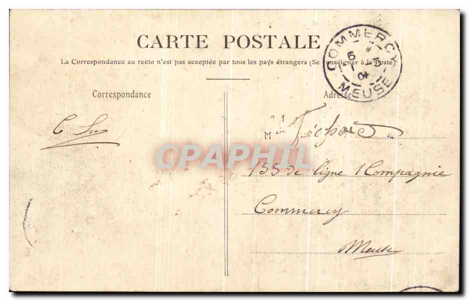 CPA Laon La tour Penchee Et La Porte De Soissons — Rückseite