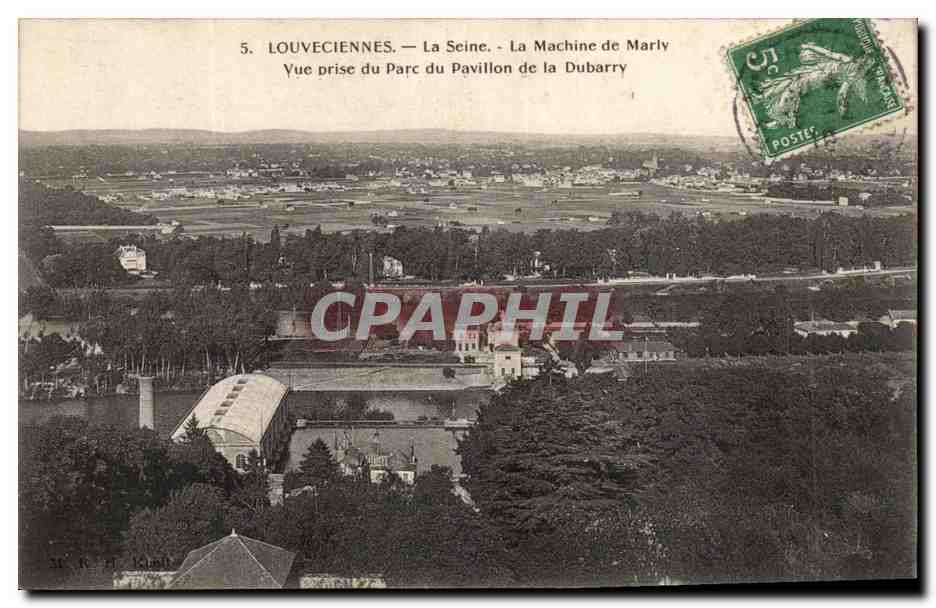 CPA Louveciennes La Seine La Machine De Marly vue Prise Du Parc Du Pavillon De La Dubarry