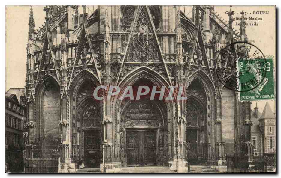 CPA Rouen Eglise St maclou Les Portails