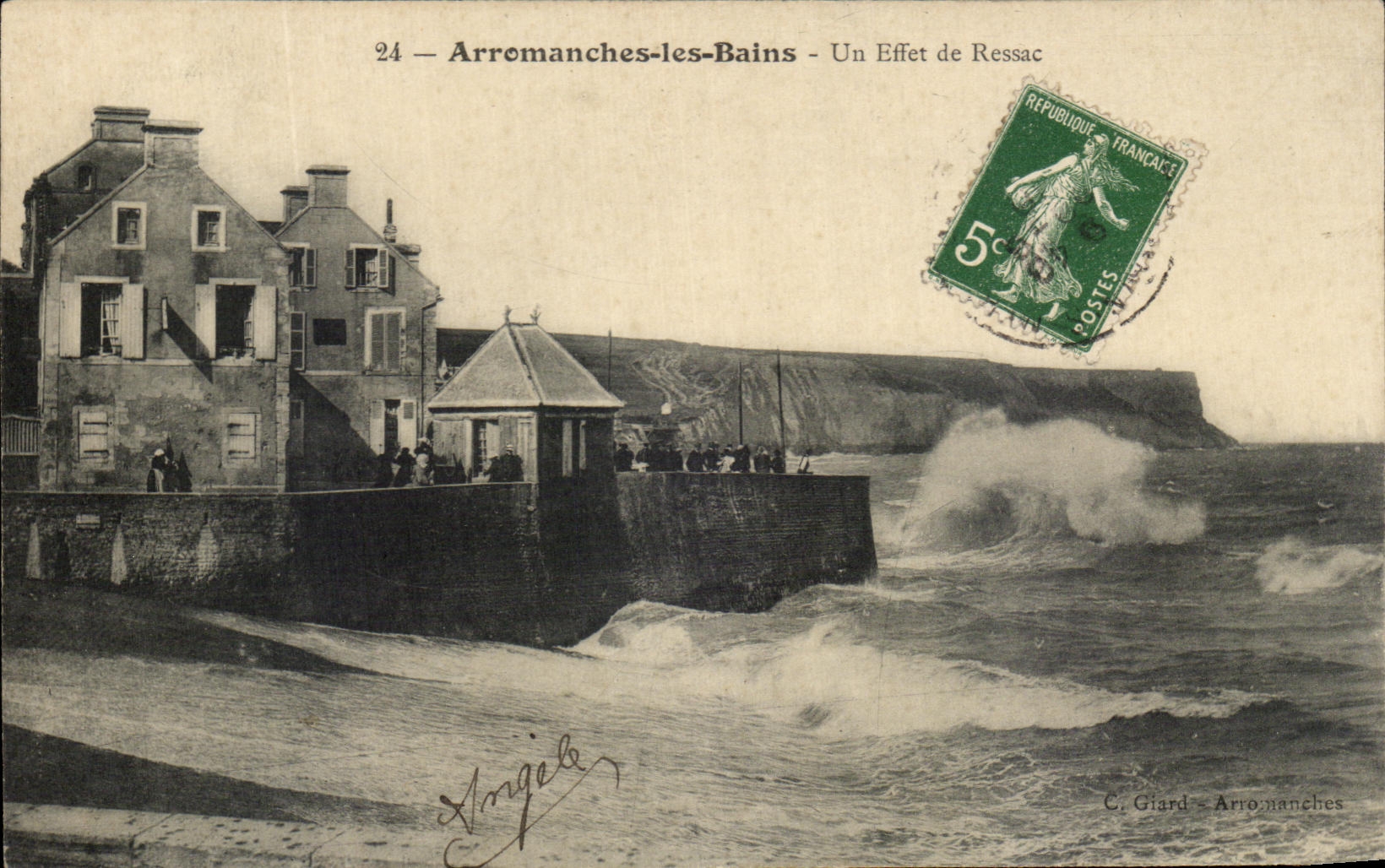CPA Arromanches les Bains Un Effet de Ressac