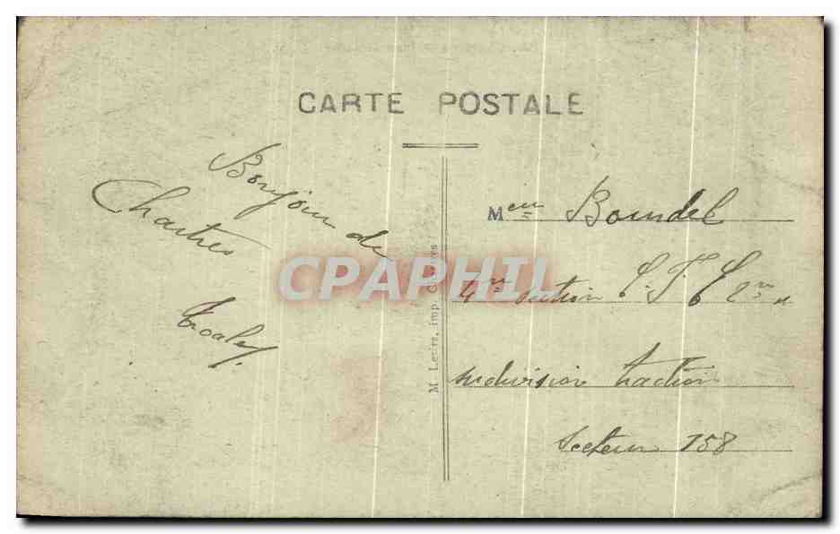 CPA Chartres Place Drouaise — Verso