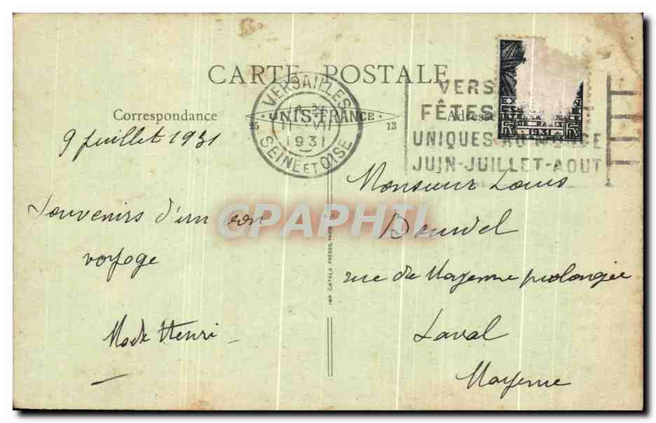 CPA Vizille Les Tissages de Vizille et la Terrasse — Rückseite