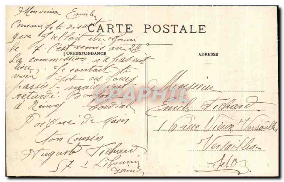Libourne — Les bords de la Dordogne et le confluent de l'Isle aux Allées Souchet — (8271) Libourne — Verso