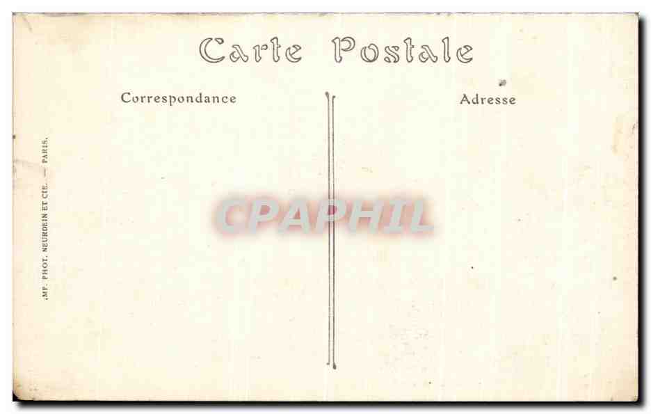Cathédrale de Reims — Façade longitudinale sud incendiée par les Allemands le 19 septembre 1914 — éditeur H. George, Reims — Rückseite