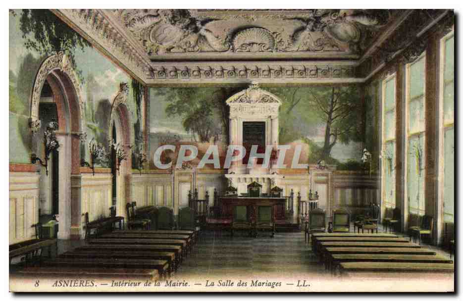 CPA Asnieres Interieur de la Mairie La Salle des Mariages