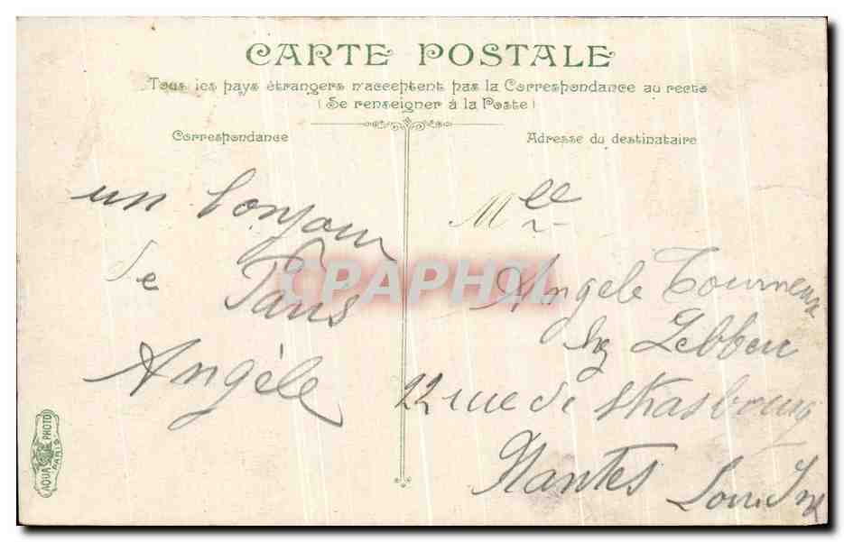 CPA Paris Parc de Montsouris Monument du Colonel Flatters — Verso