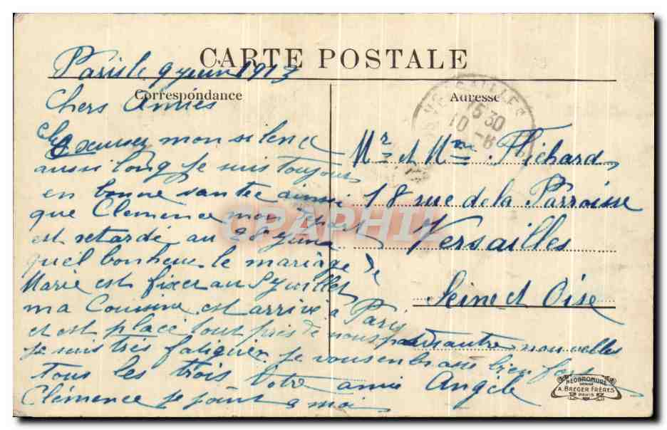 CPA Paris artistique et pittoresque Paris Boulevard du Montparnasse pris de la campagne premiere  — Rückseite