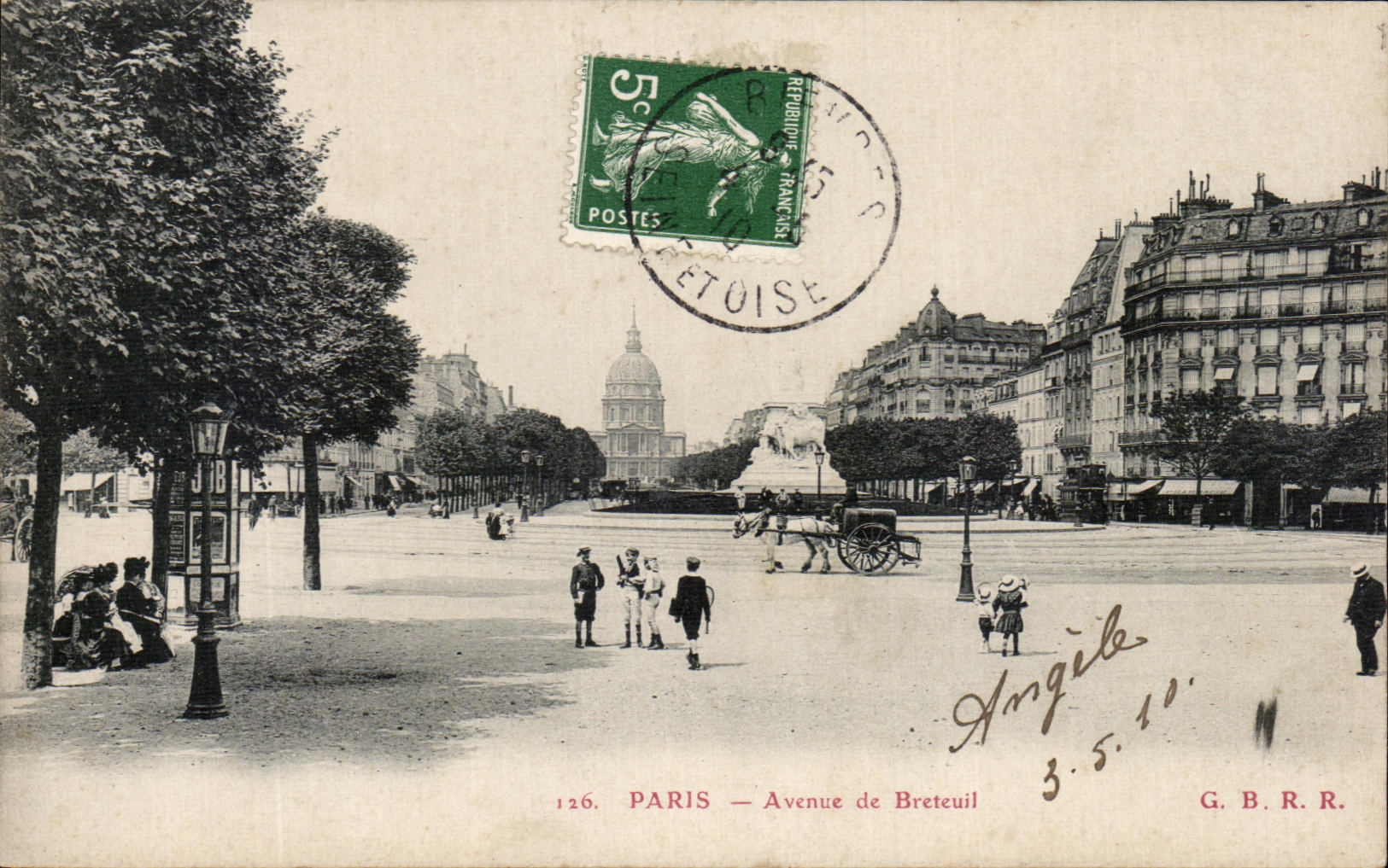 CPA Paris Avenue de Breteuil Invalides
