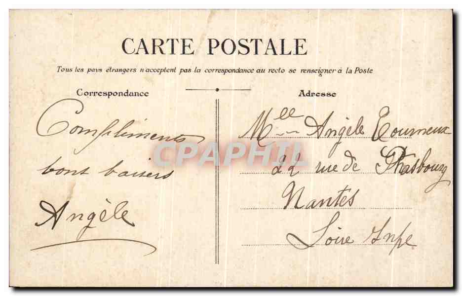 CPA Paris Avenue de Breteuil Invalides — Rückseite