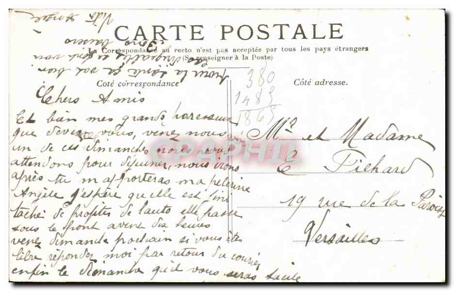 CPA Paris La Cotonne Vendome — Verso