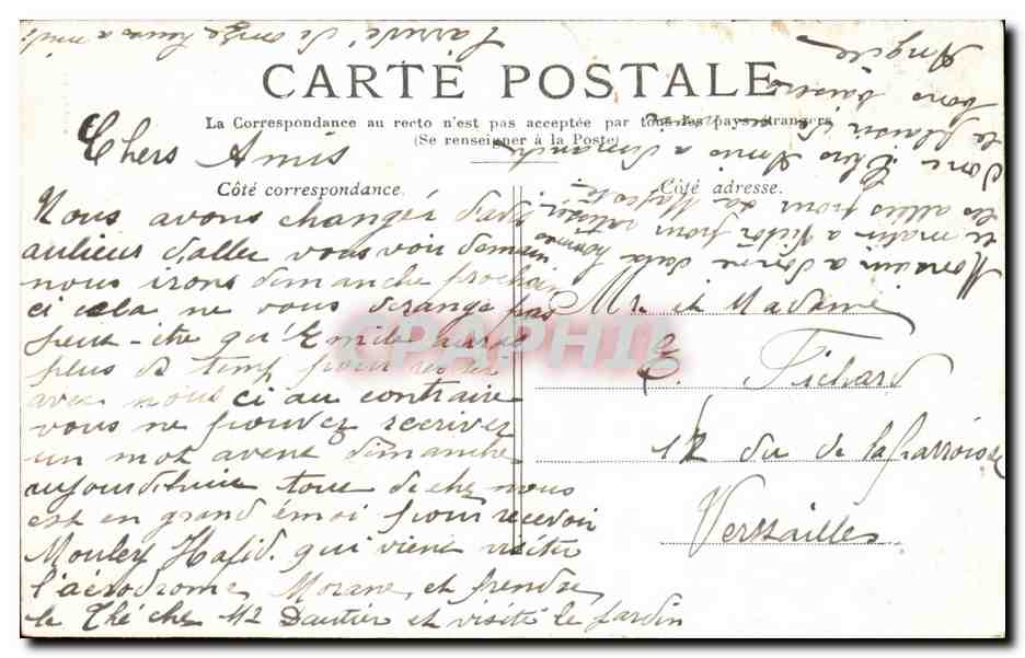 CPA Paris L'Arc de Triomphe des Tuilleries Louvre — Rückseite