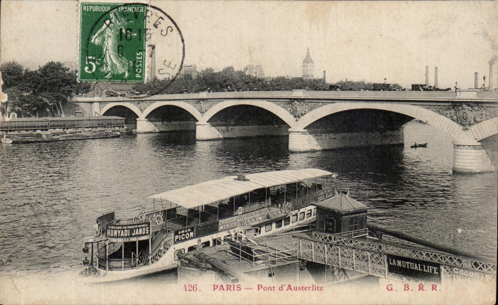 CPA Paris Pont d'Austerlitz Peniche 