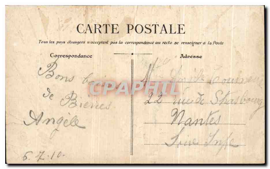 CPA Paris Pont d'Austerlitz Peniche  — Rückseite