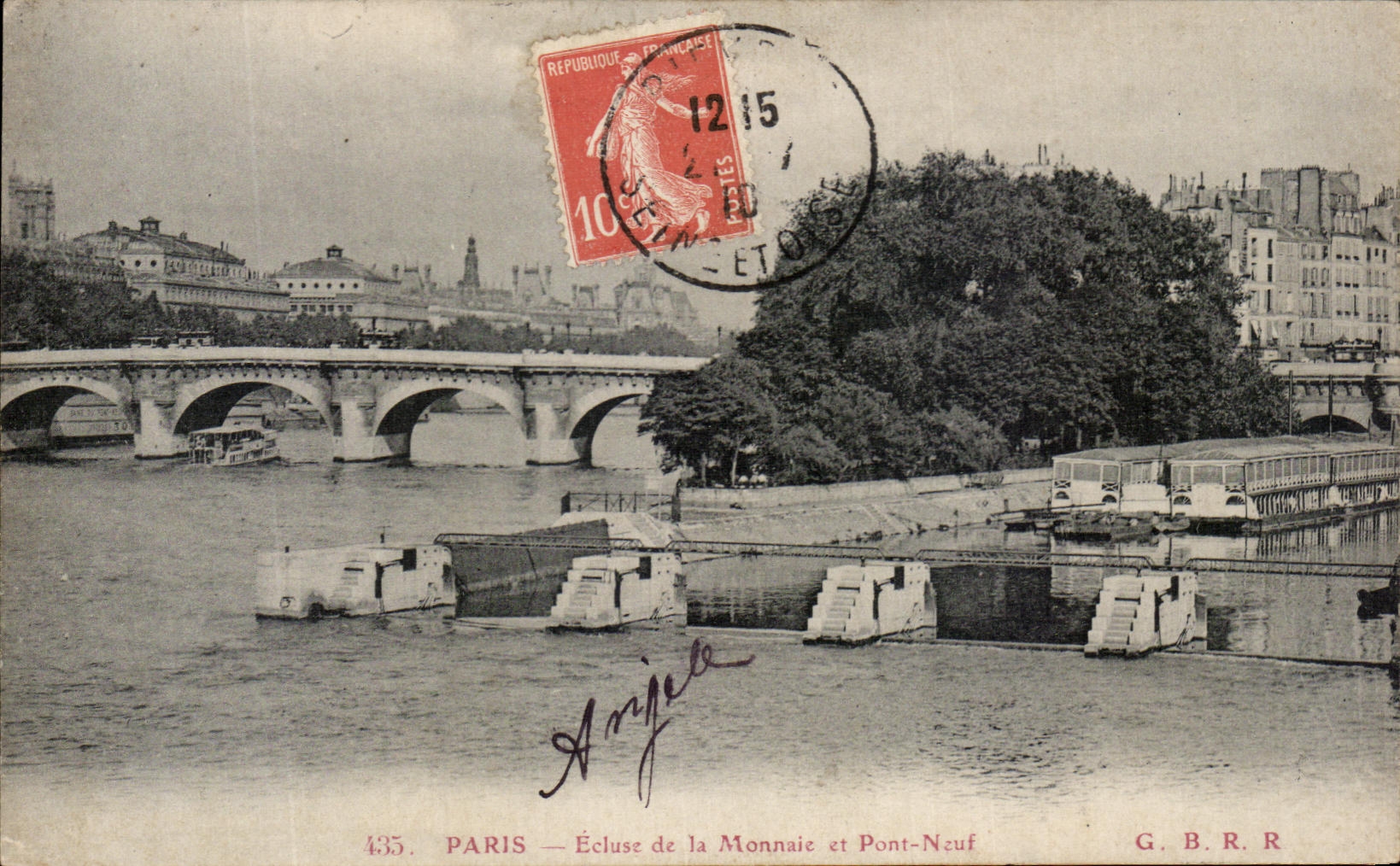 PARIS — Écluse de la Monnaie et Pont-Neuf — G. B. R. R. n°435