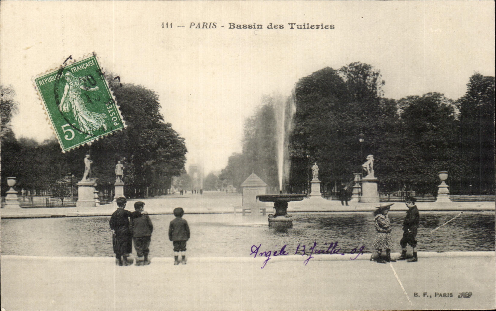 CPA Paris Bassin des Tuileries Enfants