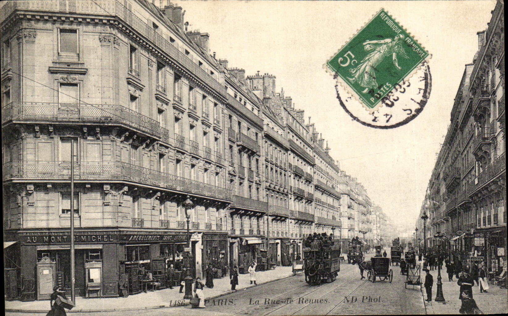 CPA Paris La Rue De Rennes