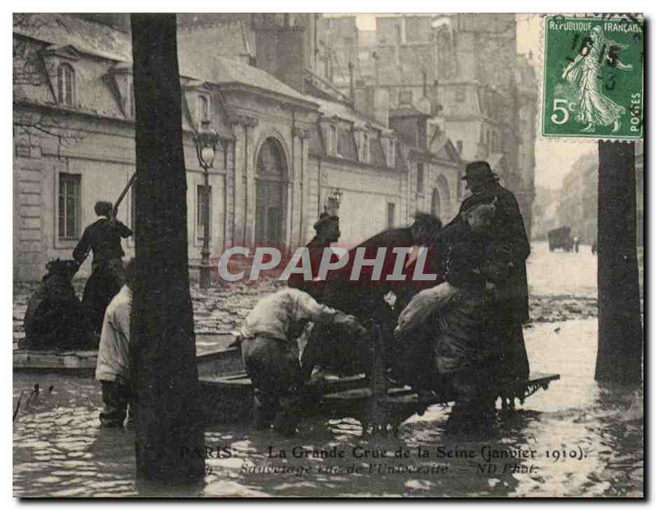 Paris — The Great Flood of the Seine (January 1910) — ND Fabr.