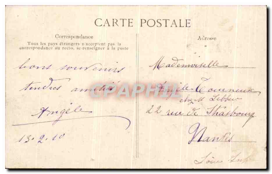 Crue de la Seine — Rue Saint-André-des-Arts — Paris — 30 Janvier 1910 — Verso