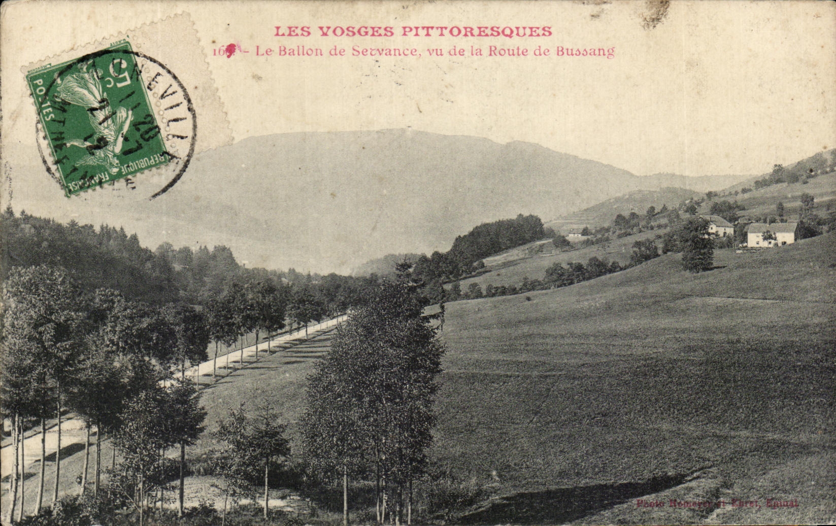 CPA Les Vosges Pittoresque Le Ballon De Servance Vue De La Route De Bussang