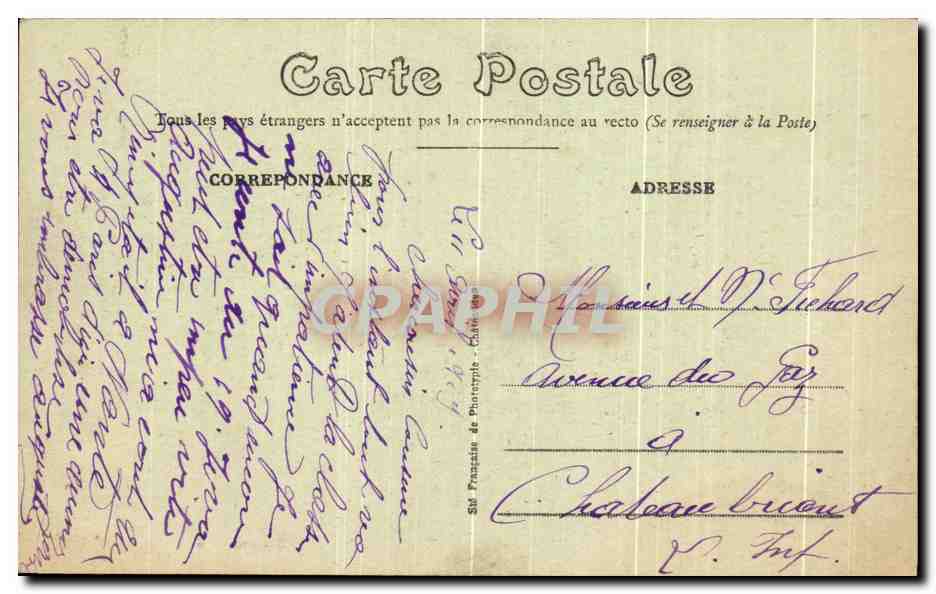 CPA Le Mans L'Entree Du Tunnel Pharmacie Dallier — Rückseite