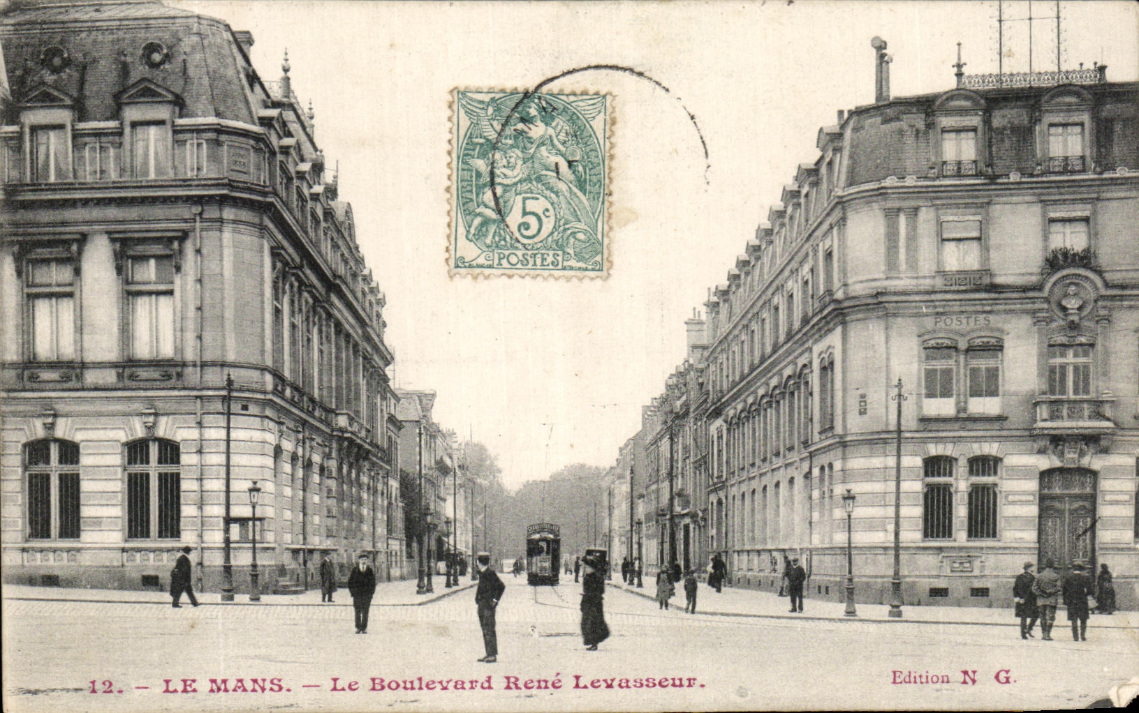 CPA Le Mans Le Boulevard Rene Levasseur