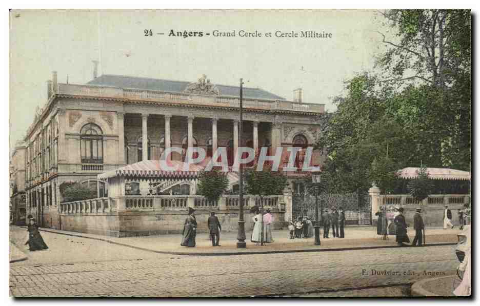 CPA Angers Grand Cercle Et Cercle Militaire Militaria