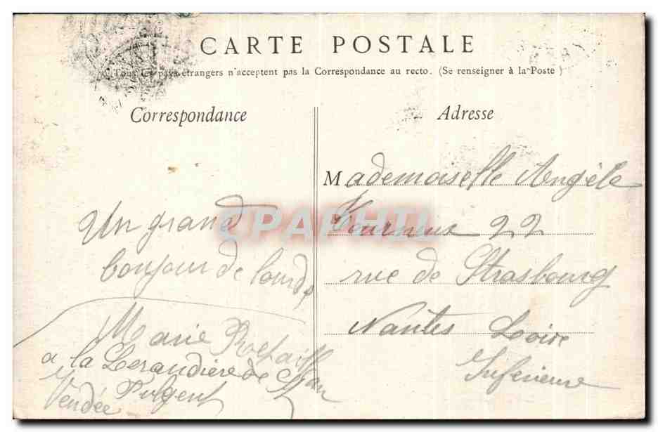 CPA Lourdes Quatrieme Station Jesus Rencontre sa Saint Mere — Verso