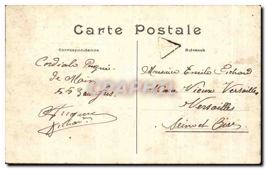 CPA Tours Rue de I'Alma — Rückseite