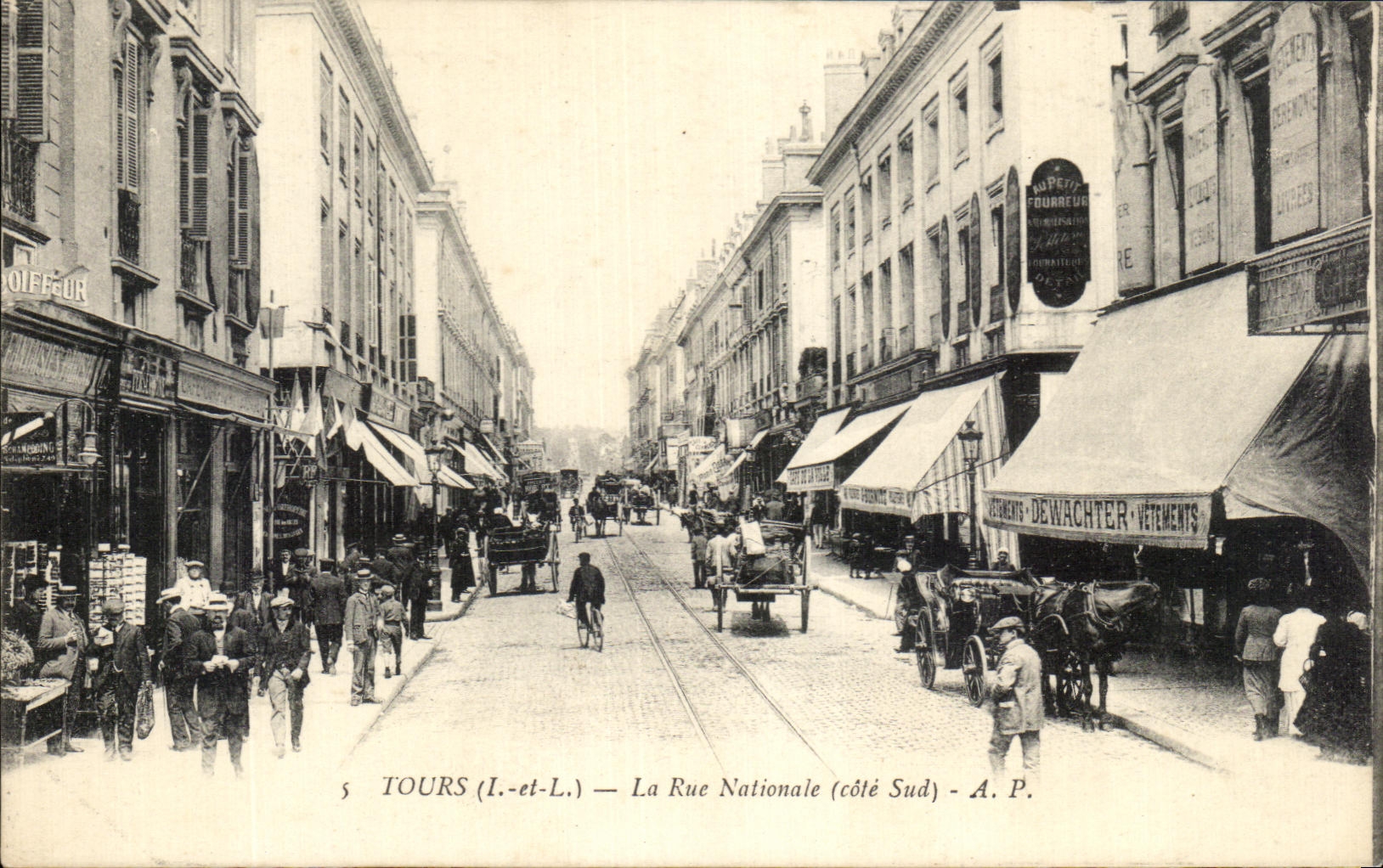 CPA Tours La Rue Nationale De Wachter