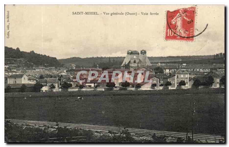 Saint-Mihiel — Allgemeiner Blick (West) — Eisenbahn — Verlag Colin, Seriennummer nicht sichtbar