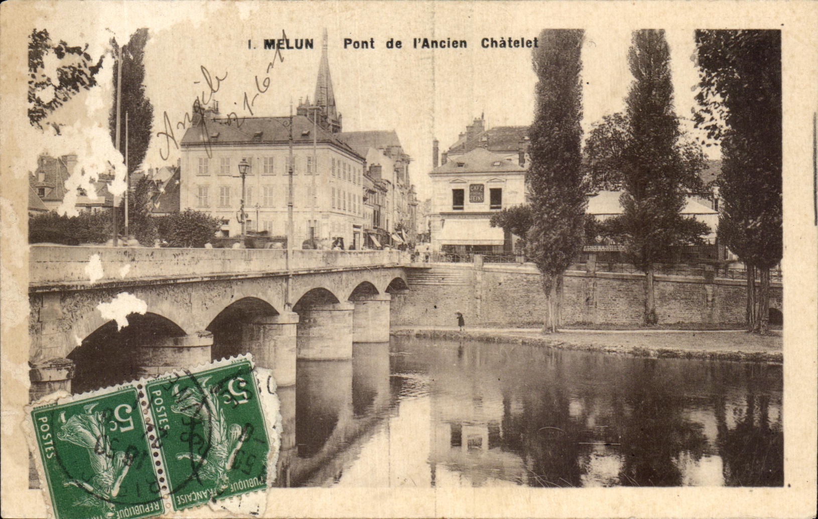CPA Melun Pont De L'ancien Chatelet