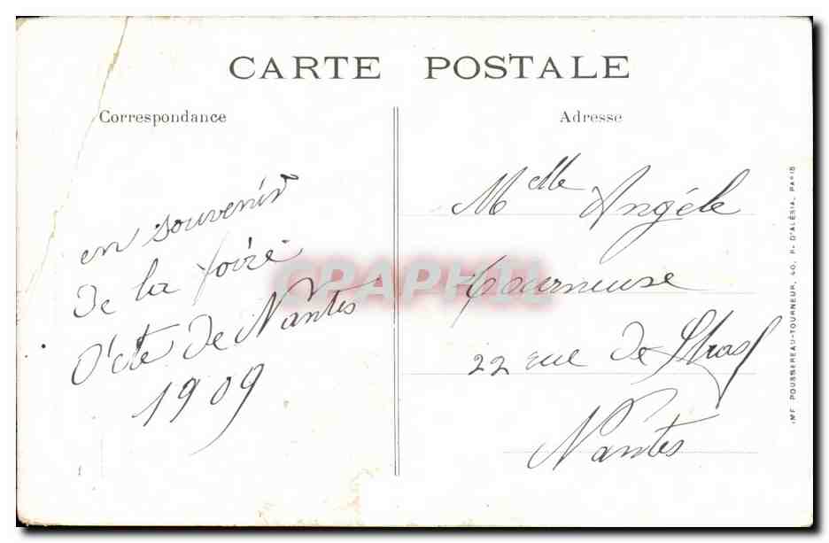 CPA Le Femme Homard Monstre cirque — Rückseite