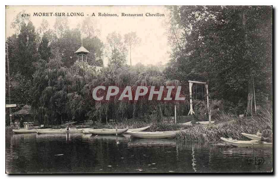 CPA Moret Sur Loing A robinson Restaurant chevillon