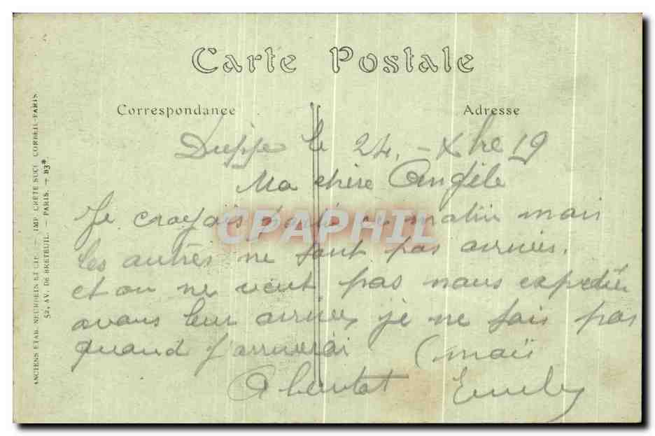 CPA Dieppe Les Bains A Maree Basse — Rückseite