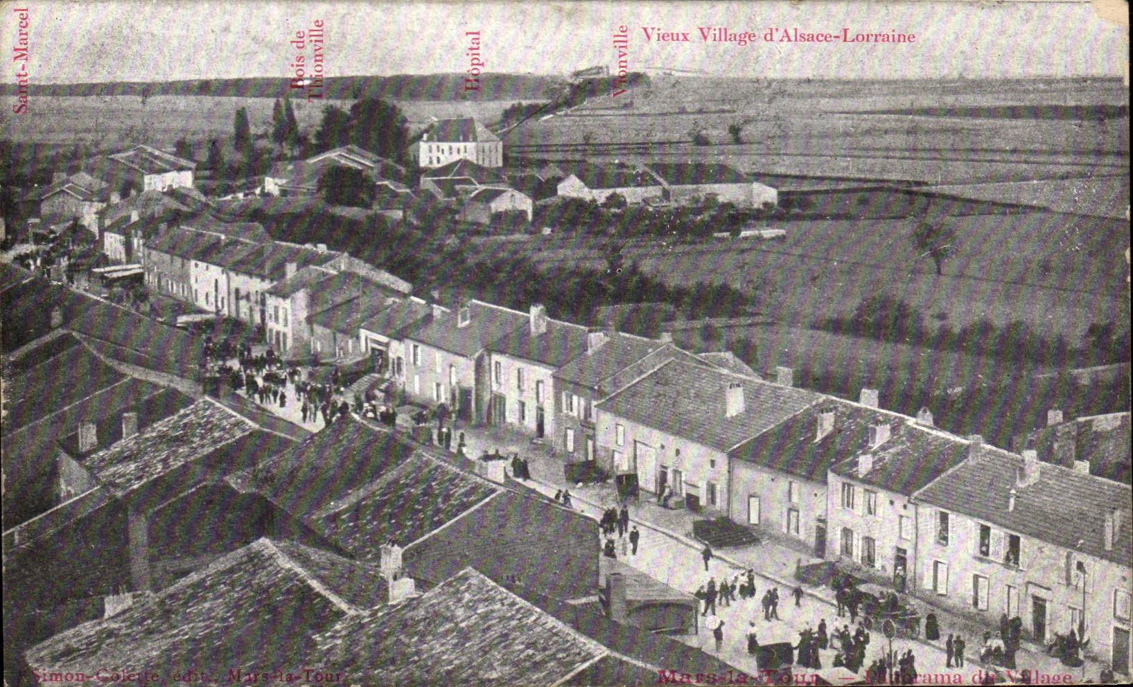 CPA Vieux Village D'Alsace Lorraine Saint Marcel Bois de Thionville Hopital Vionville 