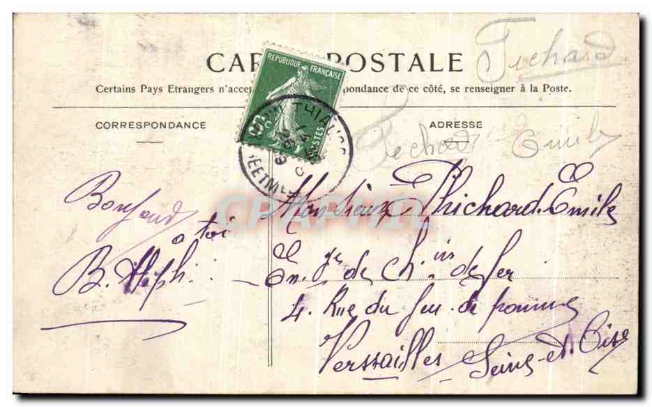 CPA Vieux Village D'Alsace Lorraine Saint Marcel Bois de Thionville Hopital Vionville  — Rückseite