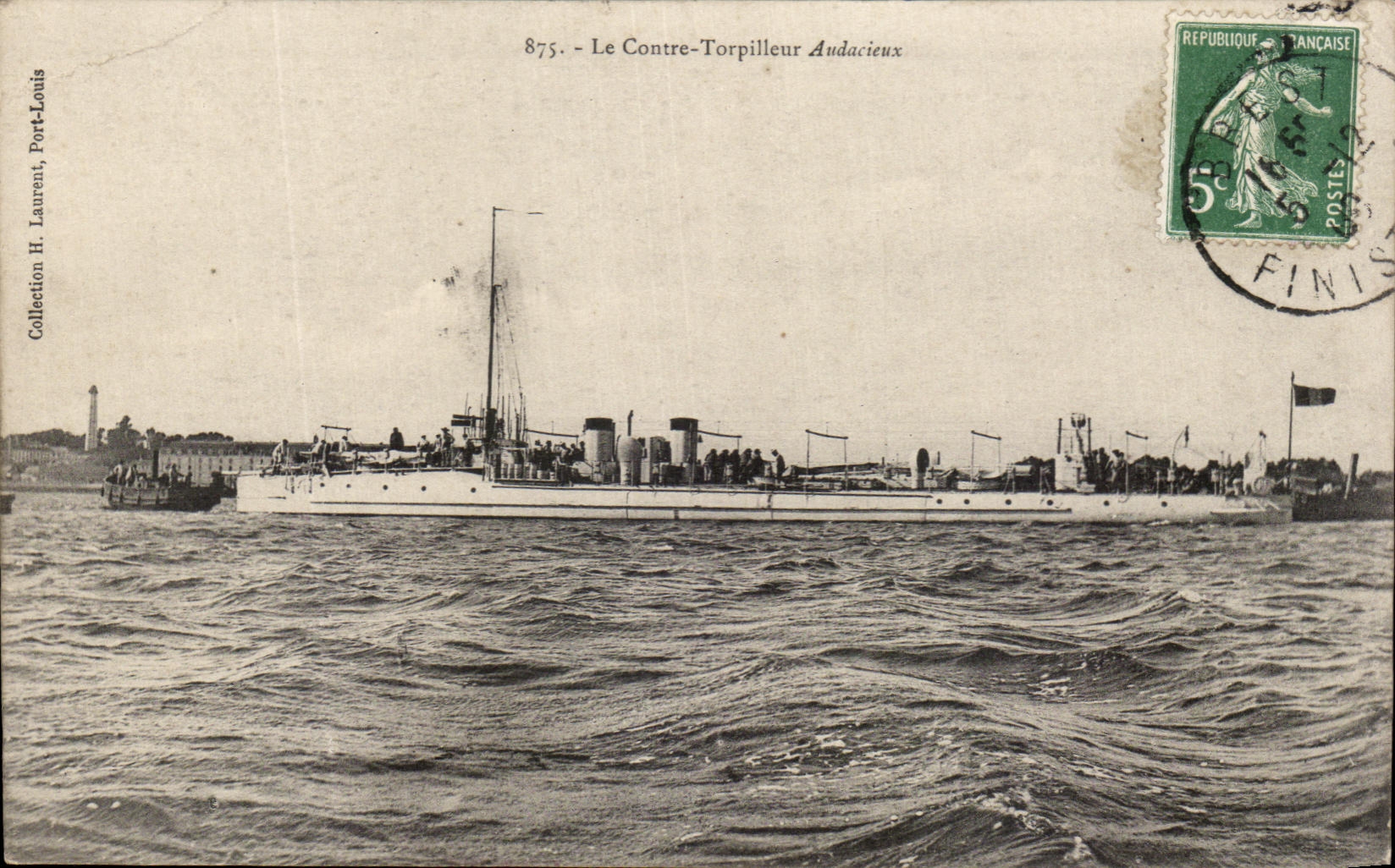 Il contro-torpediniere Audacieux — 875 — H. Laurent, Port-Louis